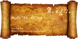 Nyúli Éva névjegykártya