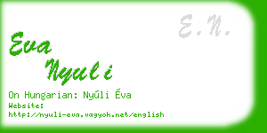 eva nyuli business card